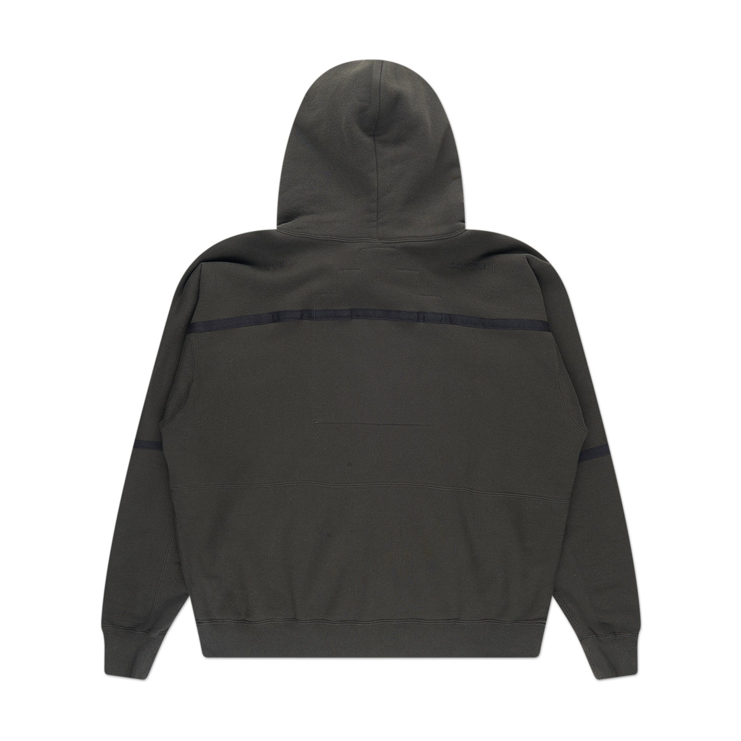 cav empt taped cut zip heavy hoody (schwarz)