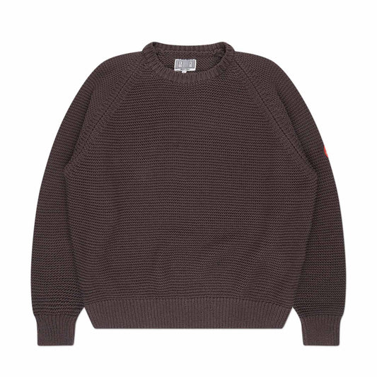 cav empt raglan sleeve cotton knit (brown)