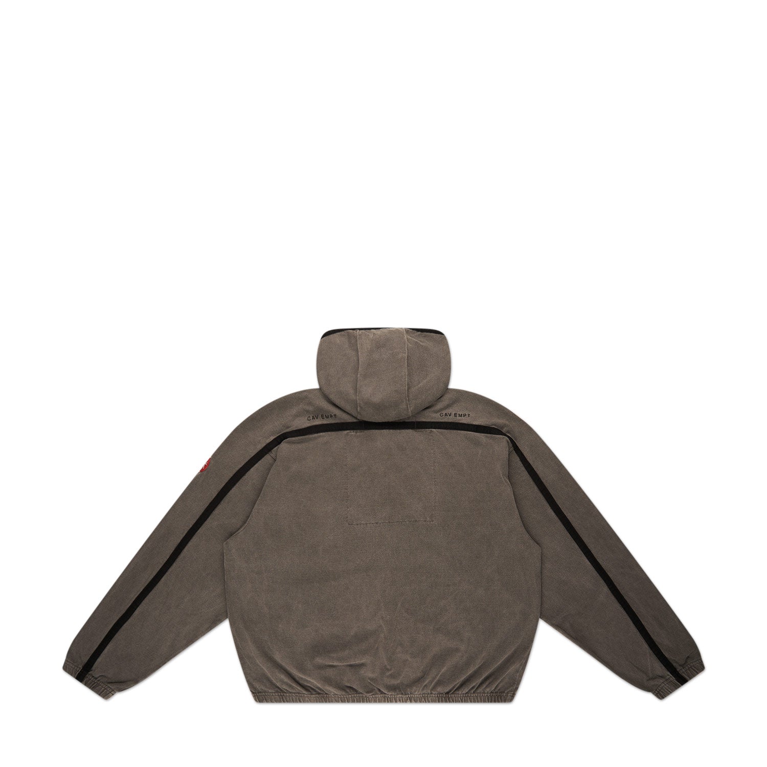 cav empt overdye taped light zip hoodie (charcoal)