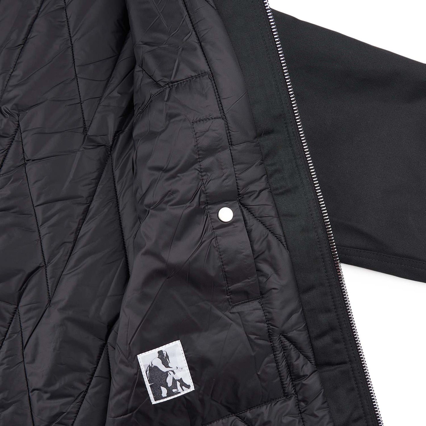 rick owens drkshdw padded zipfront jacket (schwarz)