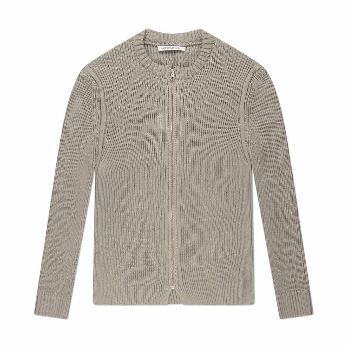 affxwrks knit cardigan (stone)