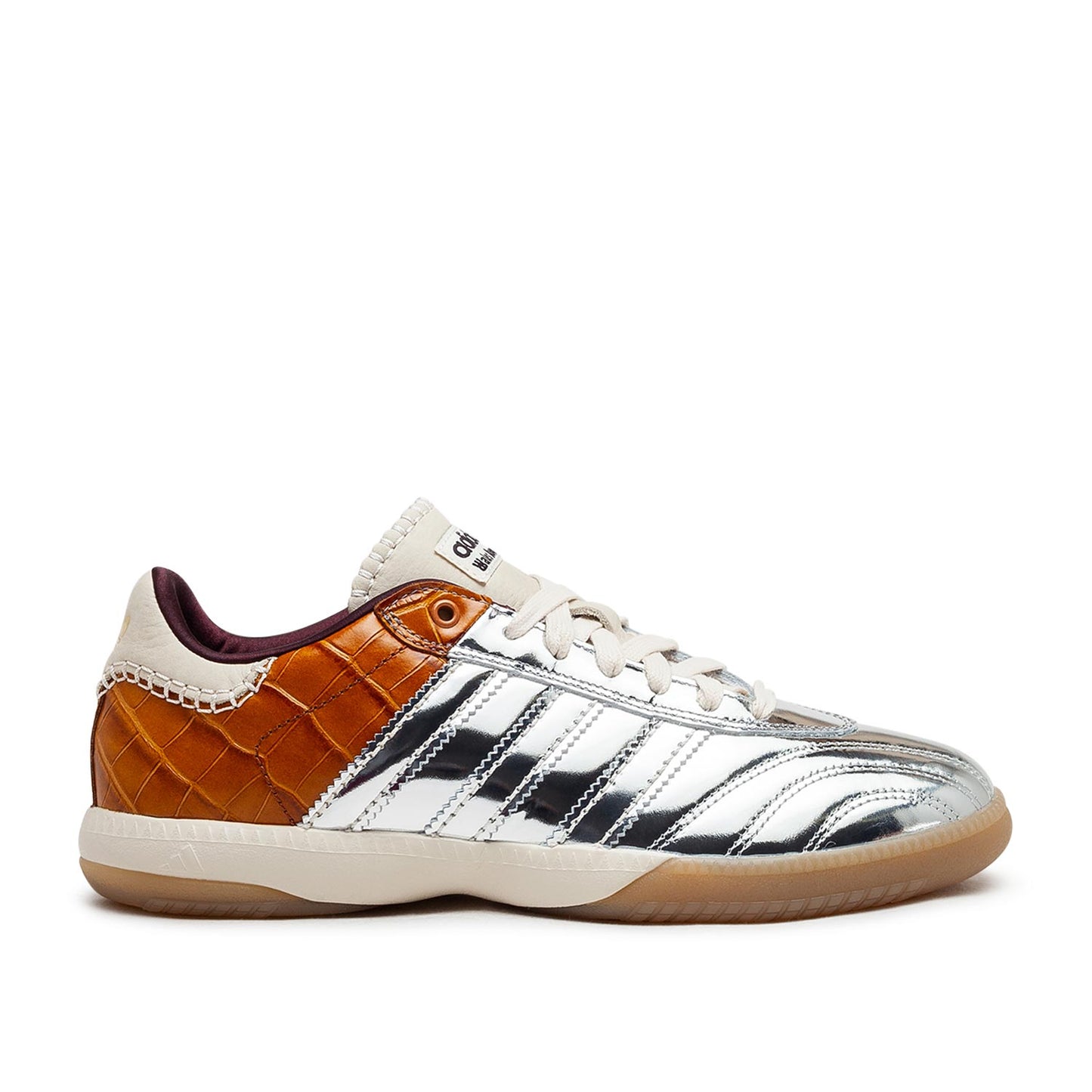 adidas x wales bonner samba (metallic silver / brown/ white)