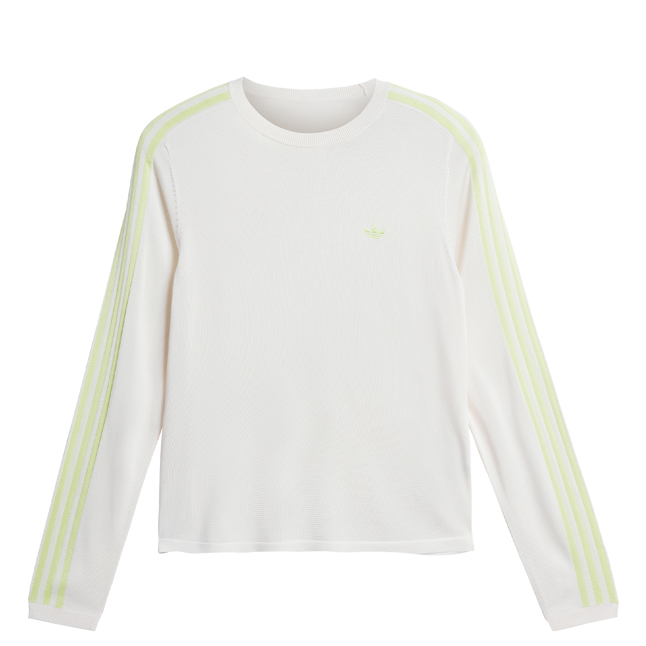 adidas x wales bonner knit l/s tee (chalk white / semi frozen yellow)