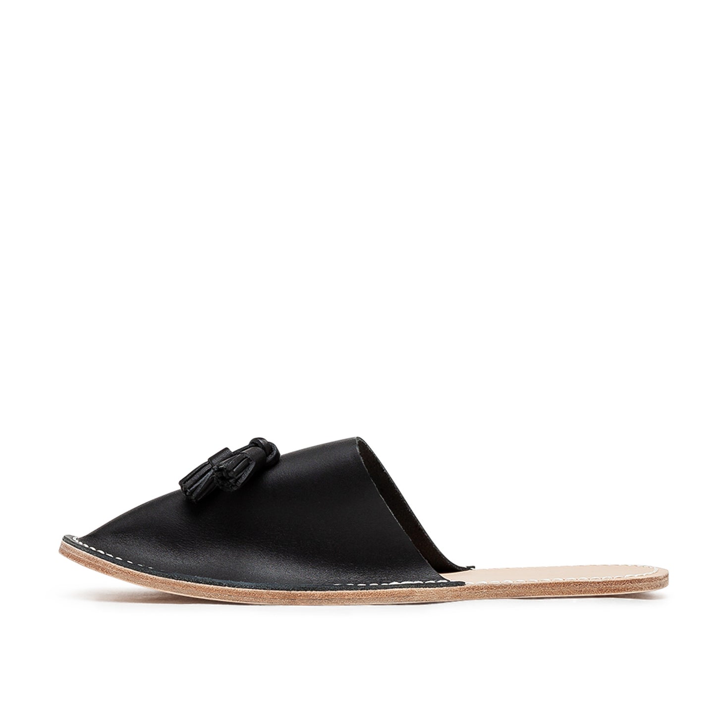 hender scheme leather slippers (black)