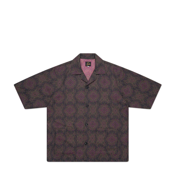 needles arabesque jacquard cabana shirt (black / pink)