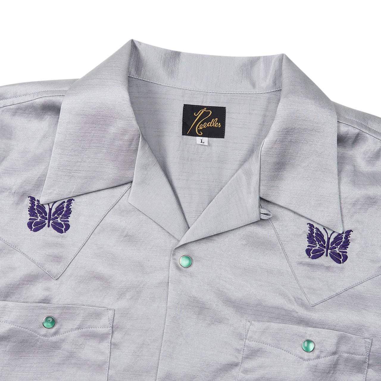 needles shortsleeve cowboy shirt (blue) - a.plus store