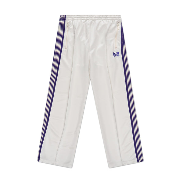 needles side stripe track pants (ice white)