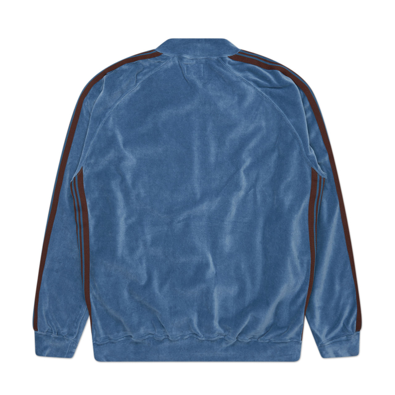 needles side stripe track velour jacket (blue grey) - mr291-b - a