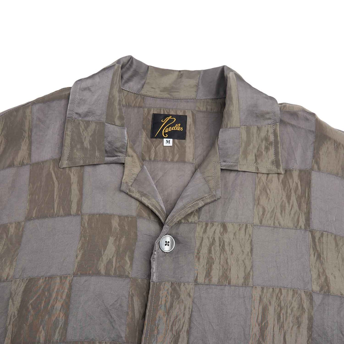 needles cabana checker shirt (grey)