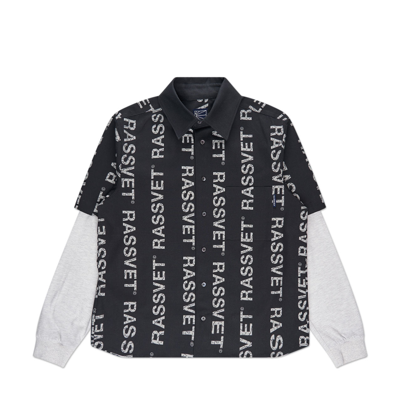 rassvet desert hybrid shirt gewebtes strickhemd (schwarz)