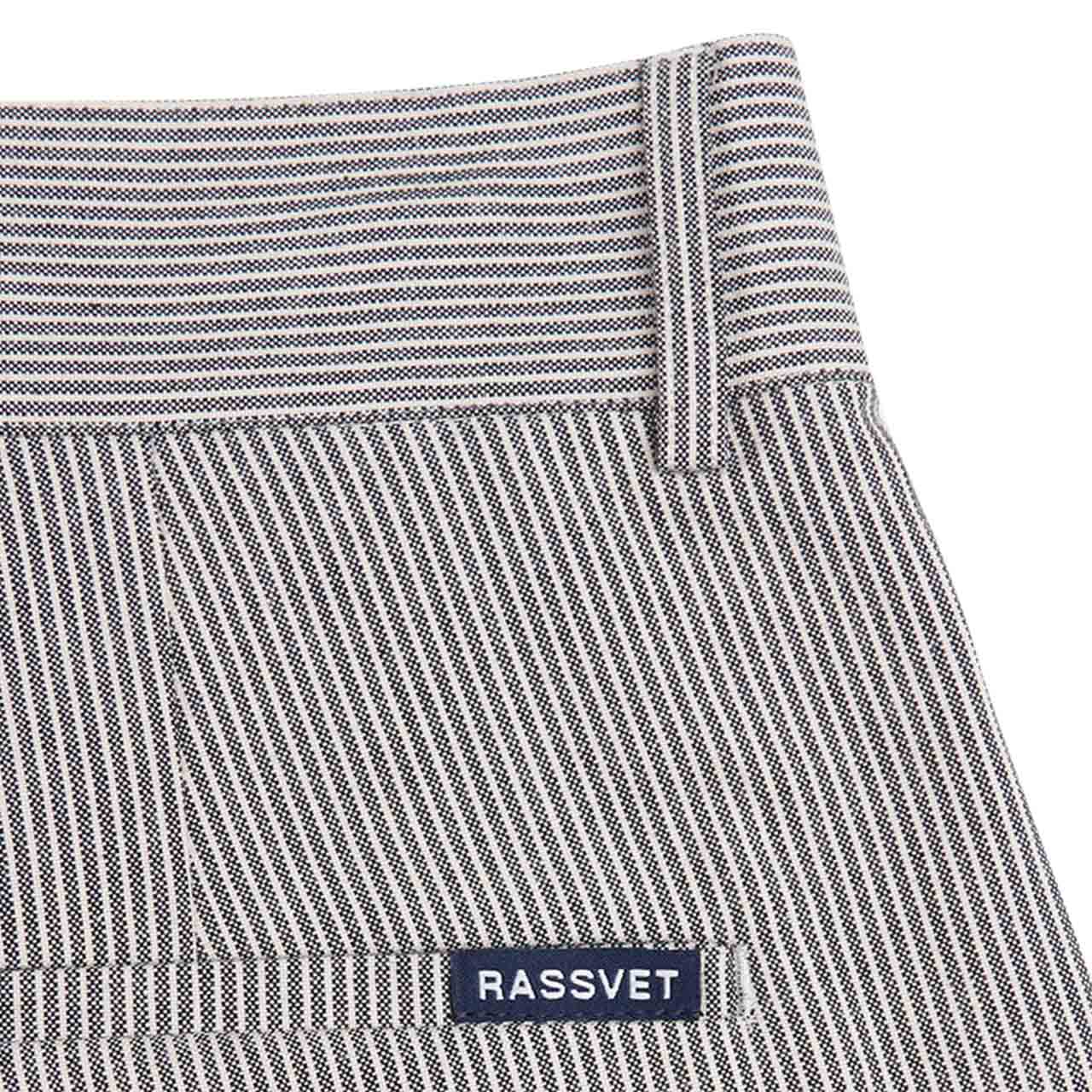 rassvet space woven striped pants (black)