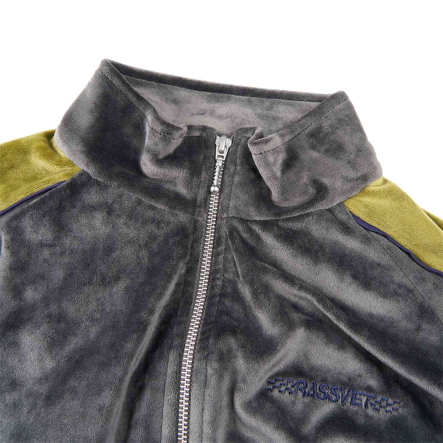 rassvet racer zip jacket (grey / green)
