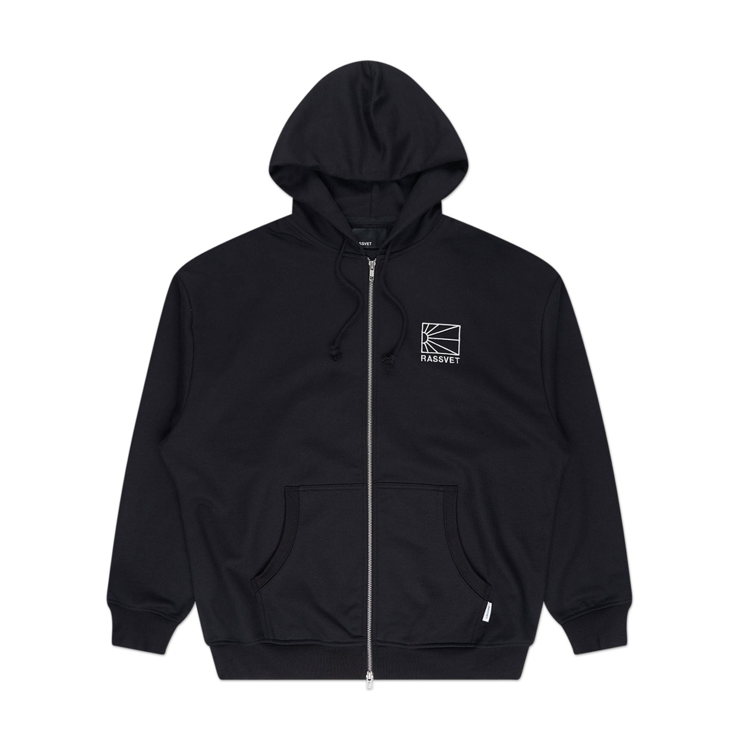 rassvet mini logo zip hoodie (black)
