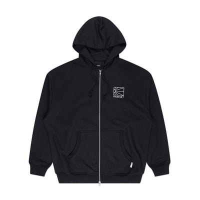 rassvet mini logo zip hoodie (black)