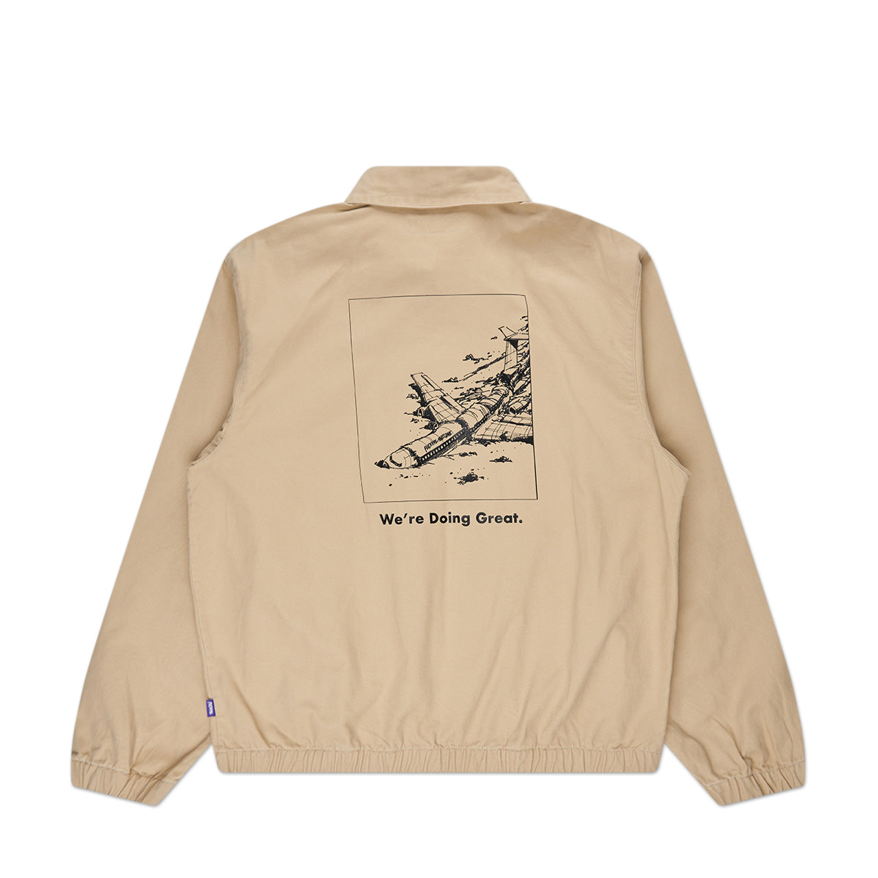 fucking awesome we're doing great work jacket (khaki) - a.plus store
