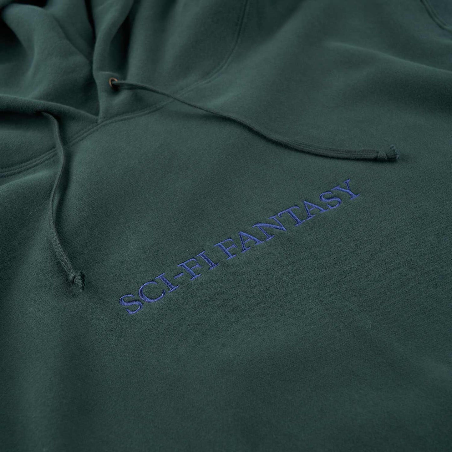 sci-fi fantasy logo hoodie (dark moss)