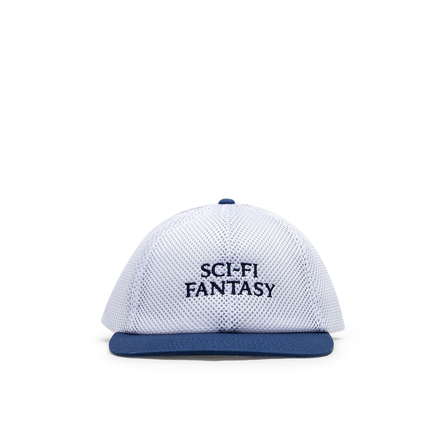 sci-fi fantasy logo hat (white / blue)