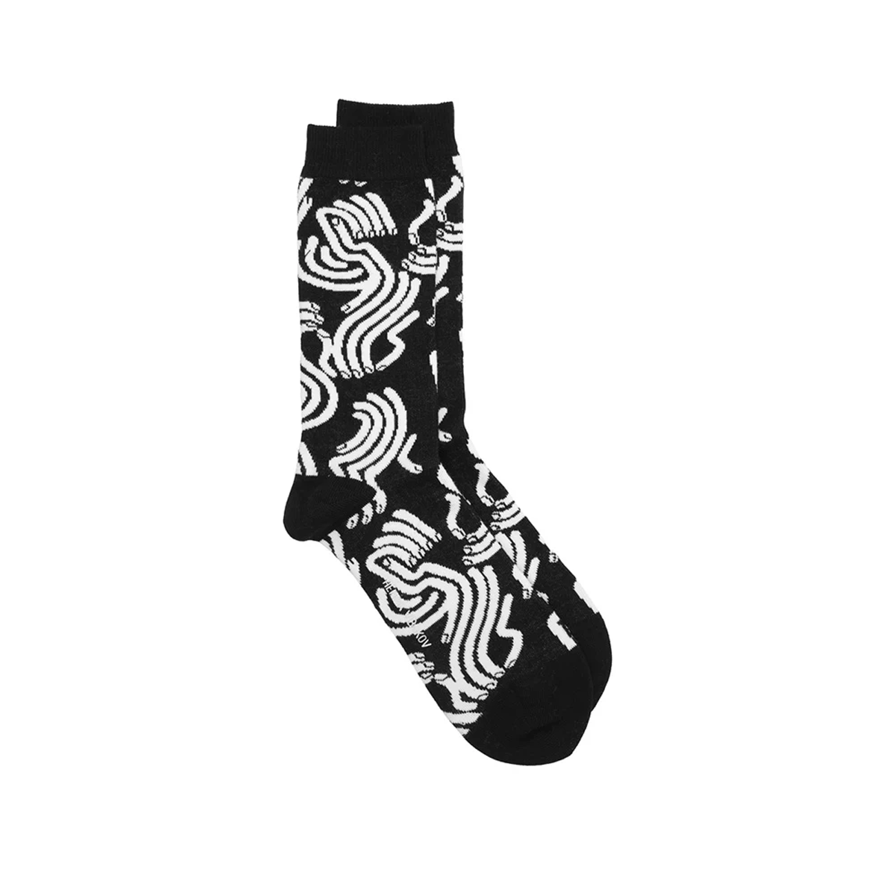 henrik vibskov sunny fingers socks (schwarz / weiss)