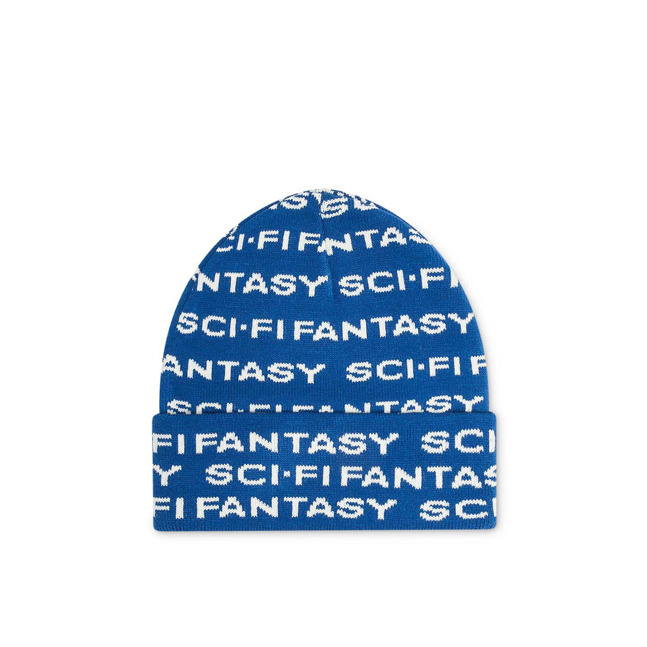 sci-fi fantasy repeat logo beanie (blau)