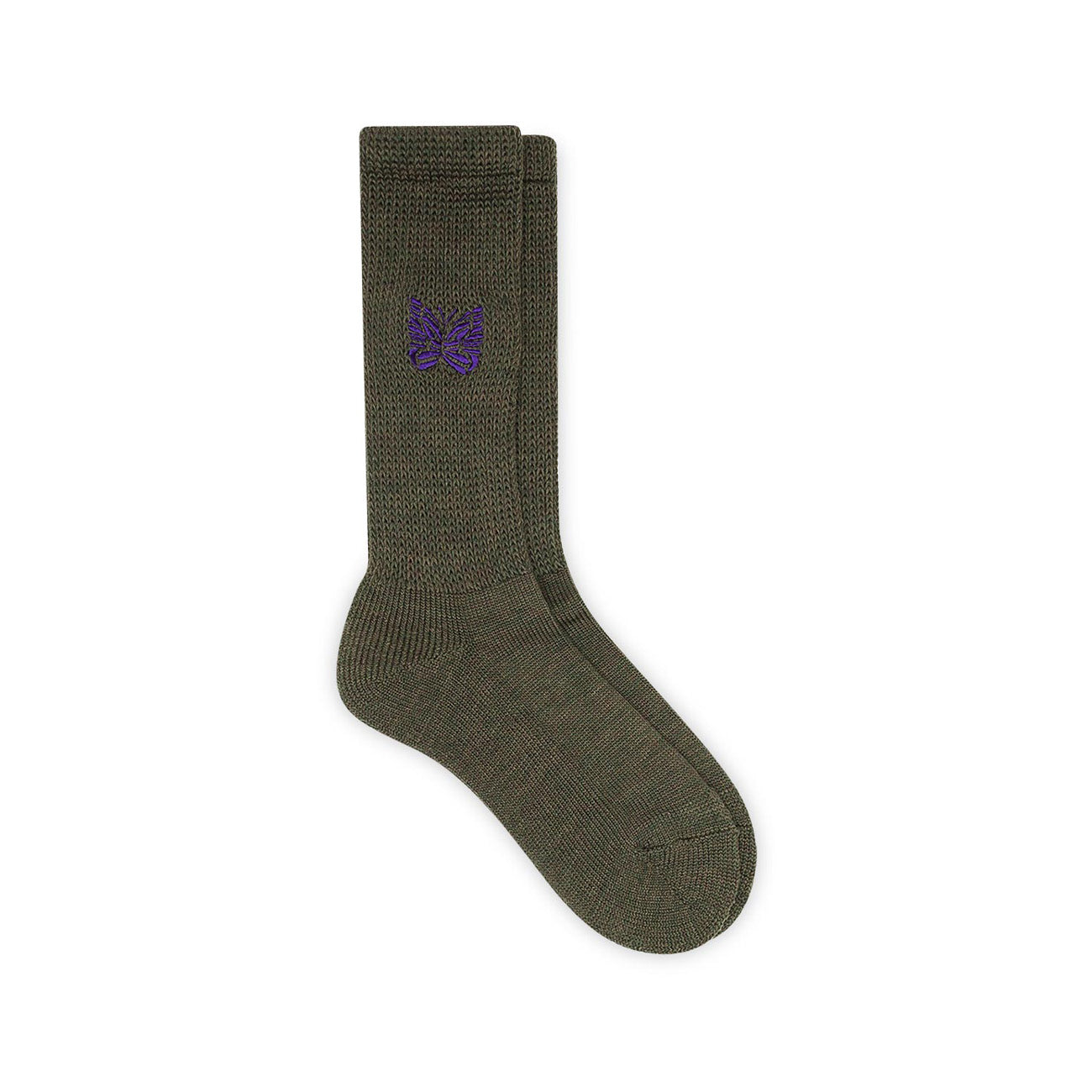 needles pile socks (olive)