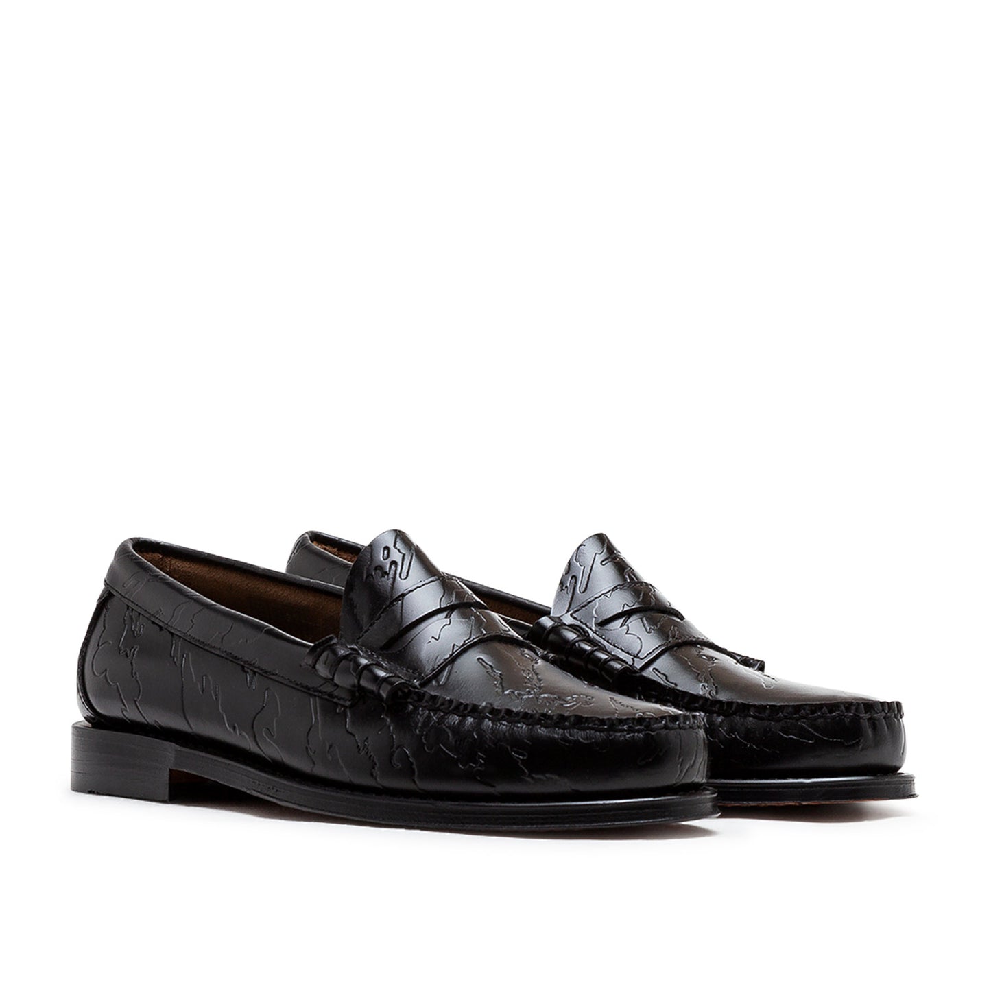 g.h.bass x maharishi larson penny loafers (black)