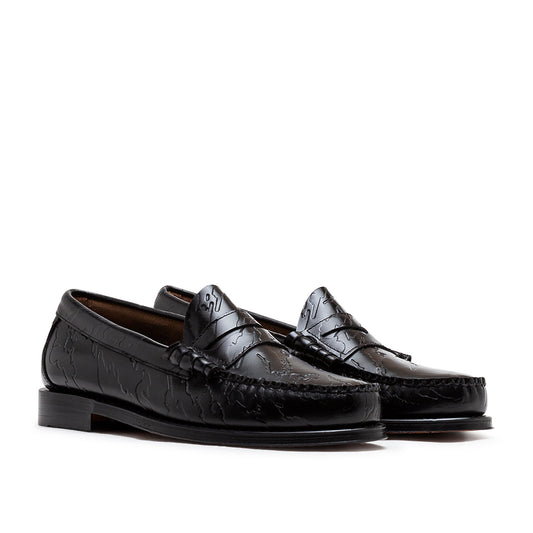 g.h.bass x maharishi larson penny loafers (schwarz)