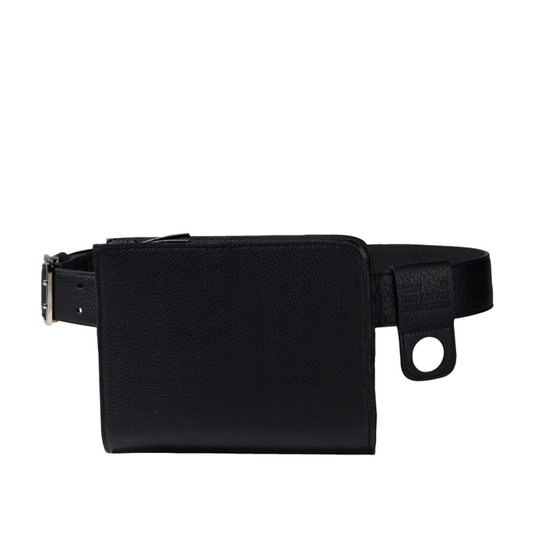 sam re intro belt bag large (schwarz)