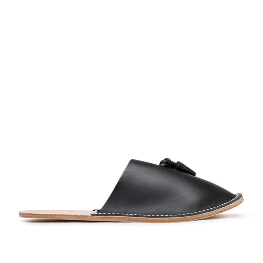 hender scheme leather slippers (black)