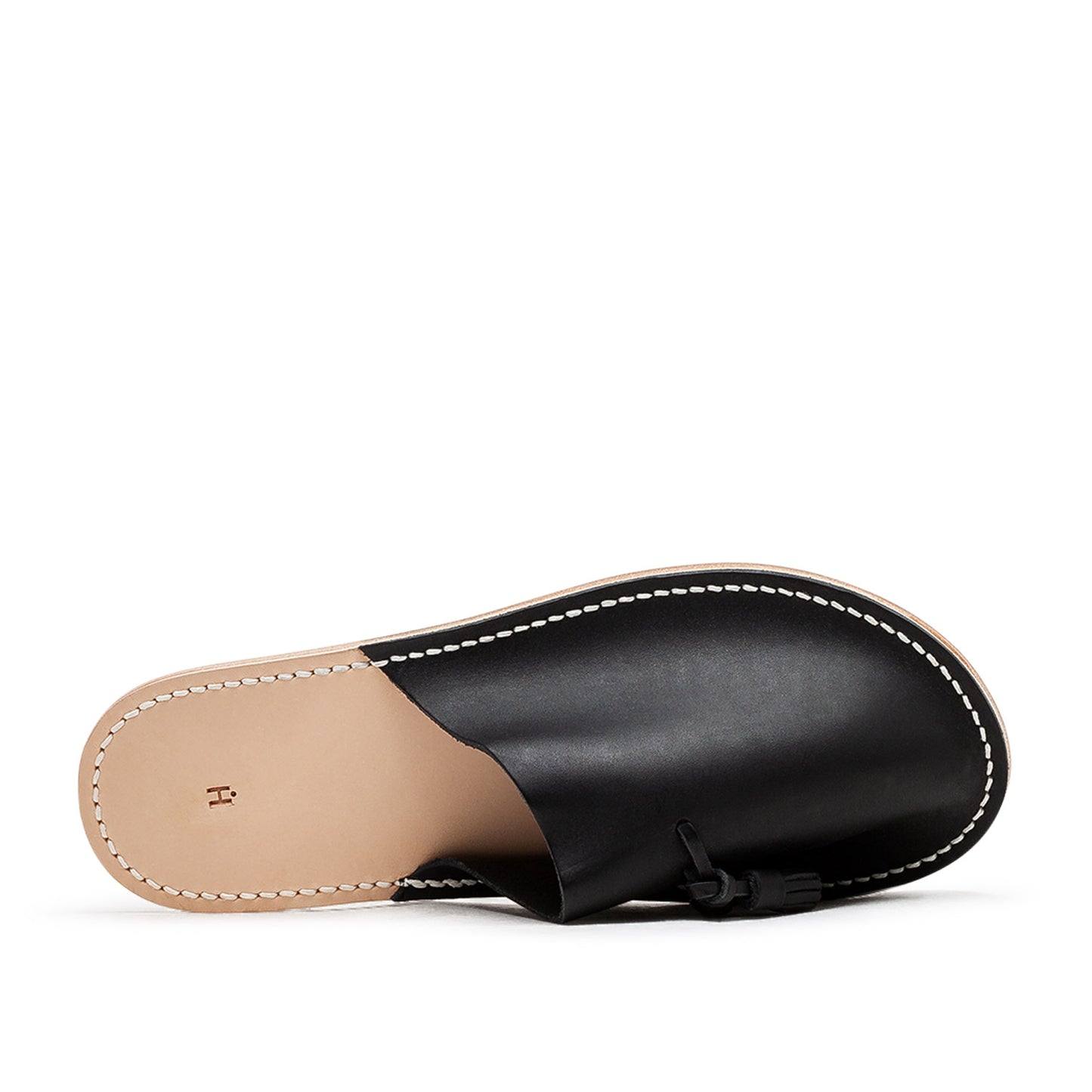 hender scheme leather slippers (black)