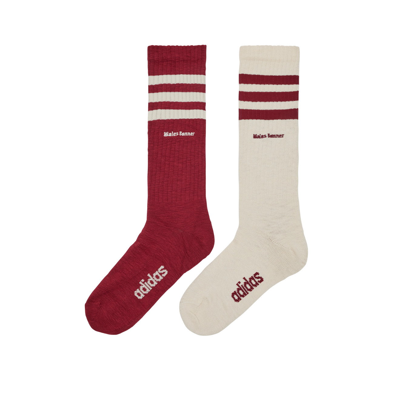 adidas x wales bonner socks (red / white)