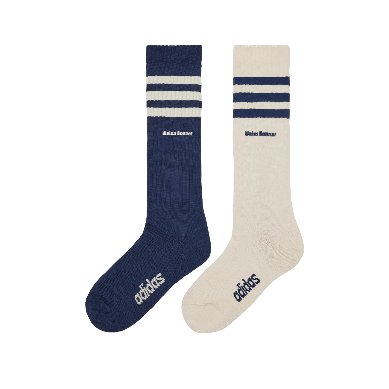 adidas x wales bonner 2 pack socks (offwhite / blue)