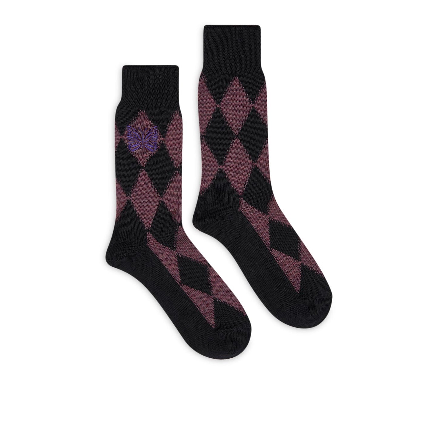 needles argyle jq socken (plum)