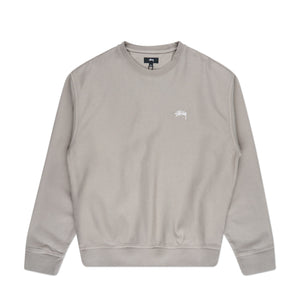 stüssy overdyed stock logo crew (sand)