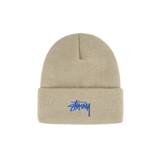 stüssy stock cuff beanie (cream)