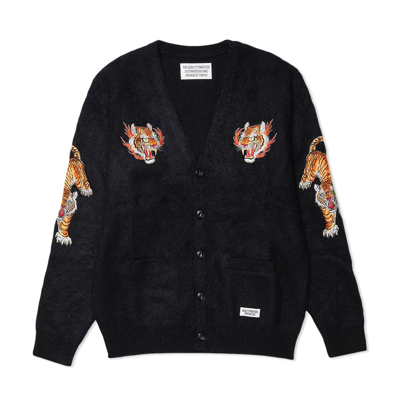 wacko maria tim lehi / mohair cardigan (type-1) (black) - timlehi-wm-kn01 - a.plus - Image - 1