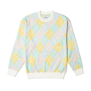 fucking awesome monogram sweater (white multi) - p702676-002 - a.plus - Image - 1