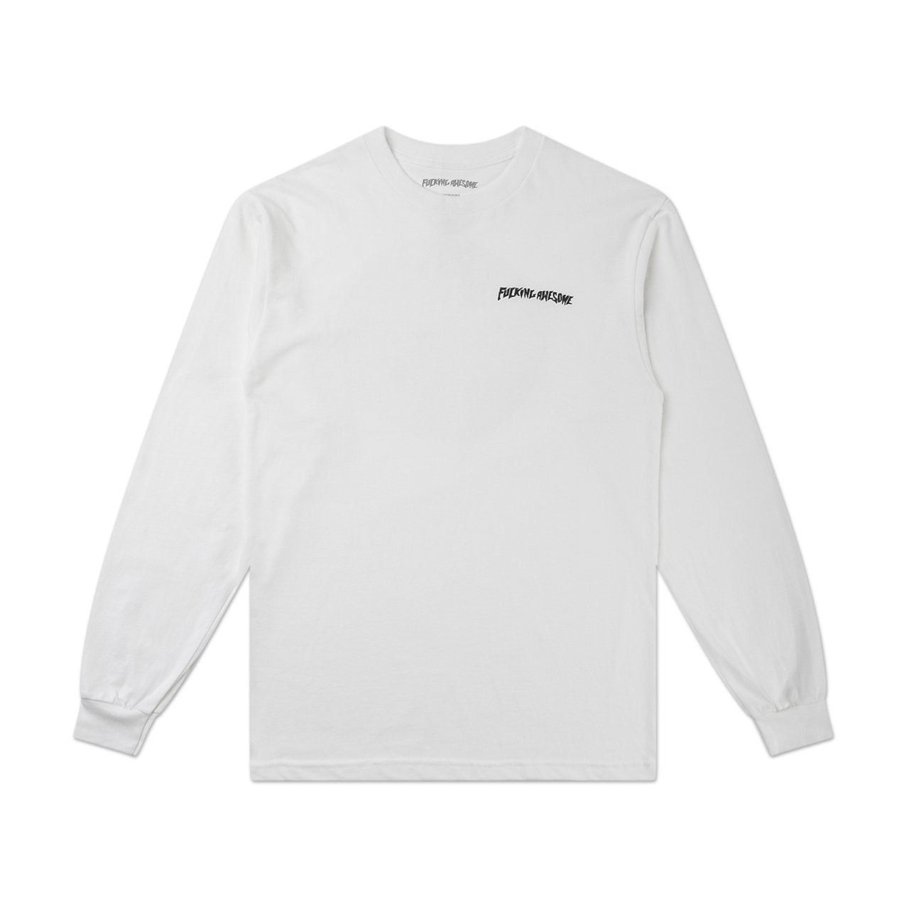 fucking awesome world fucking l/s tee (white) - p705248-002 - a.plus - Image - 1