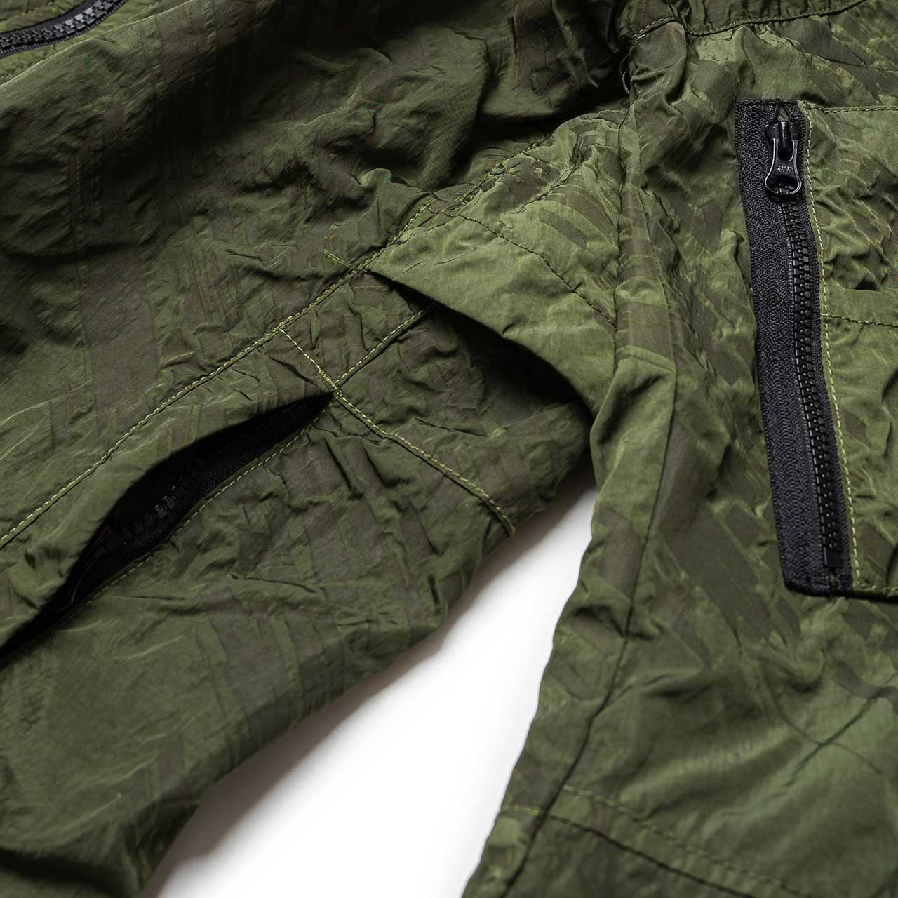 stone island shadow project imprint nylon colarless jacket (olive) - 701940505.v0053 - a.plus - Image - 6