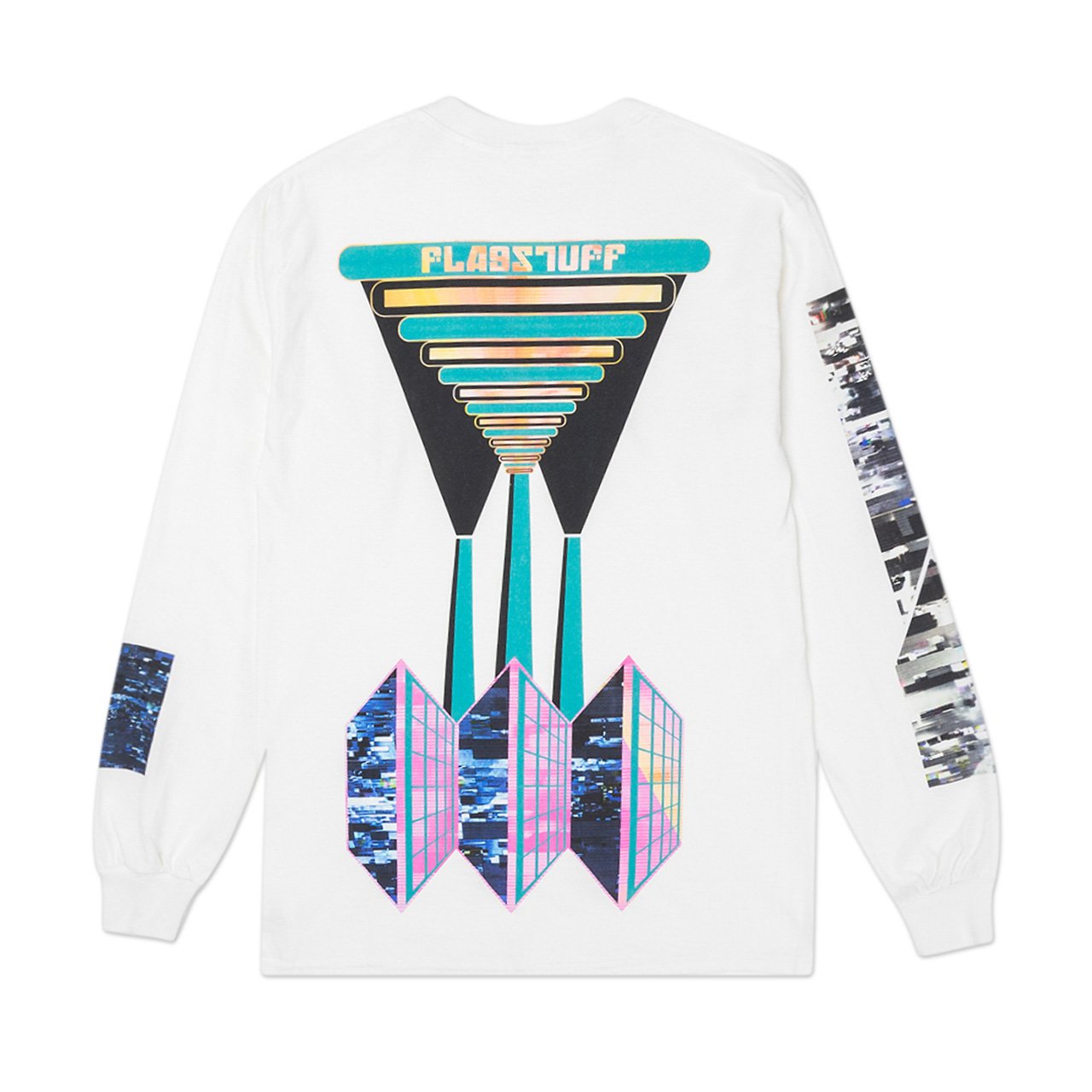 flagstuff "capsule" l/s tee (white) - 19ss-fs-51 - a.plus - Image - 2