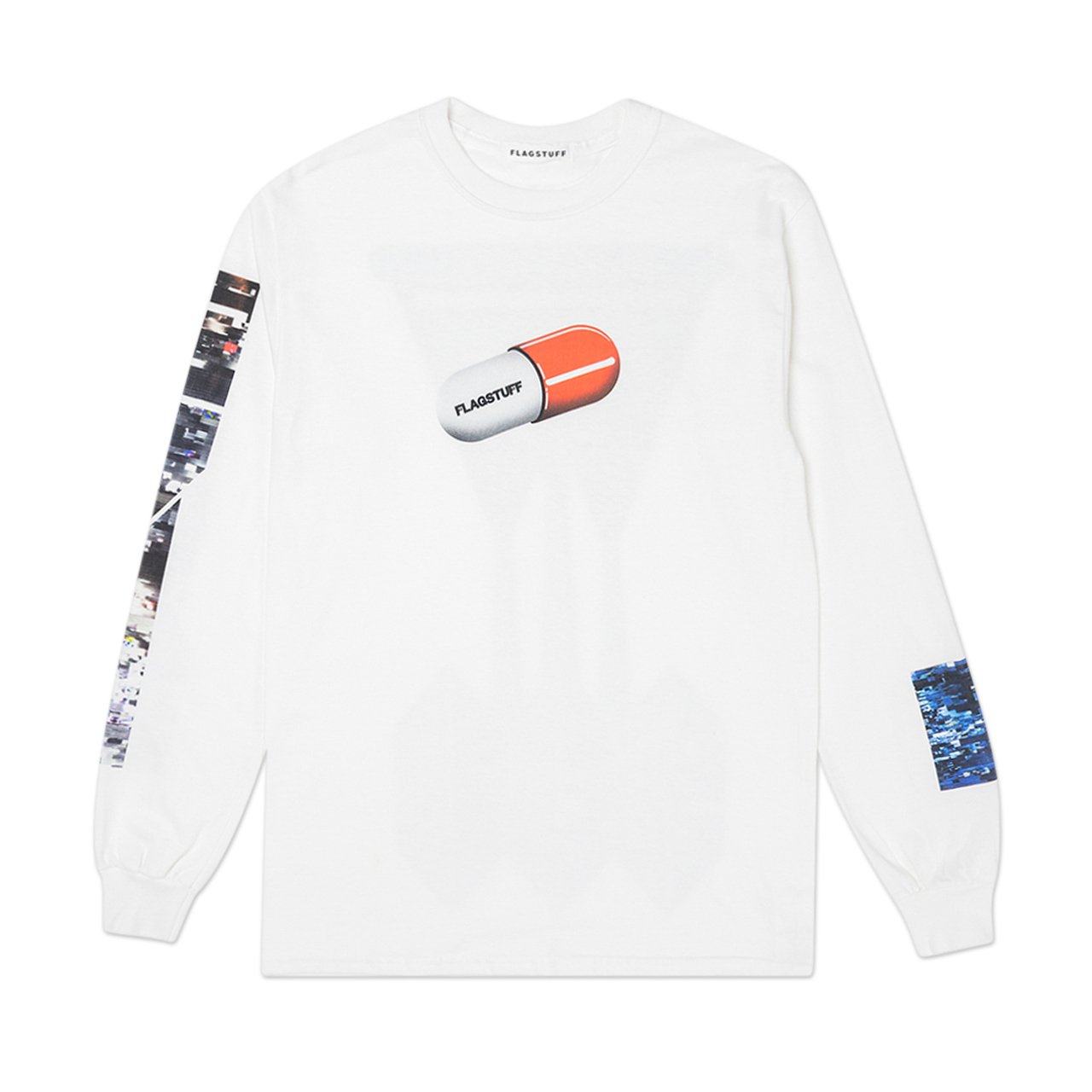 flagstuff "capsule" l/s tee (white) - 19ss-fs-51 - a.plus - Image - 1