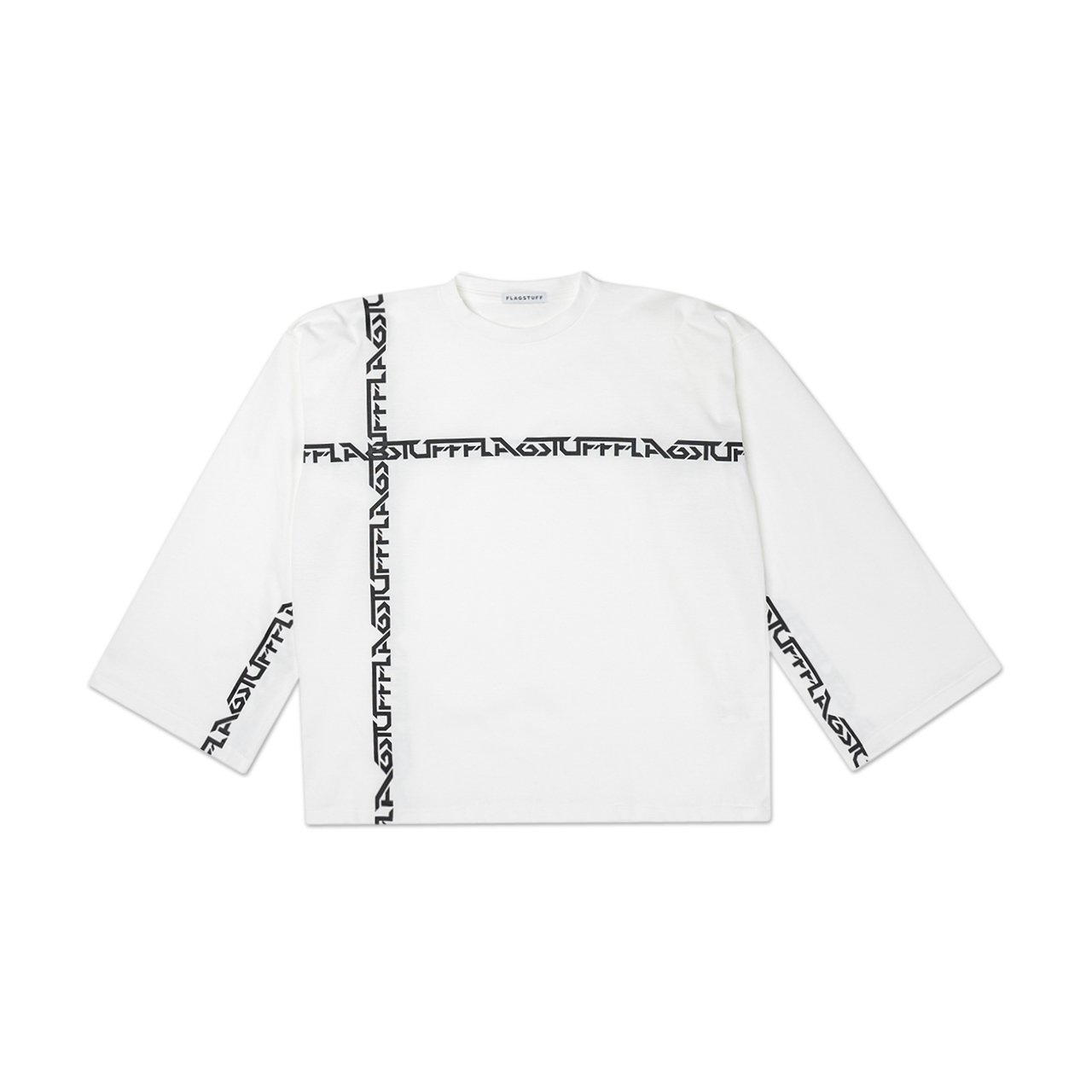 flagstuff "big line" l/s tee (white) - 19ss-fs-24-wht - a.plus - Image - 1