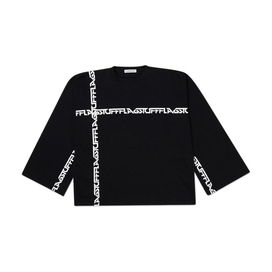 flagstuff "big line" l/s tee (black) - 19ss-fs-24-blk - a.plus - Image - 1