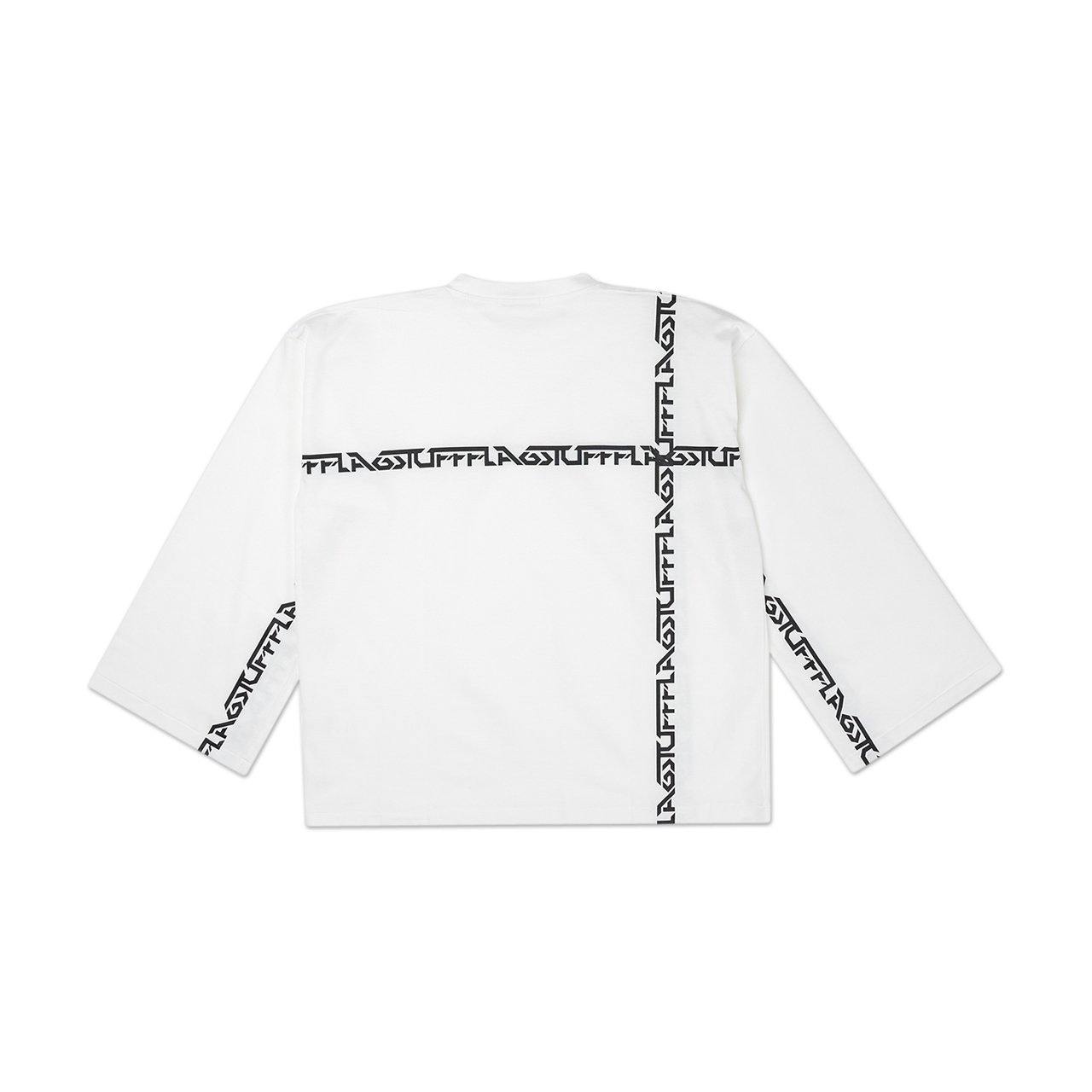 flagstuff "big line" l/s tee (white) - 19ss-fs-24-wht - a.plus - Image - 2