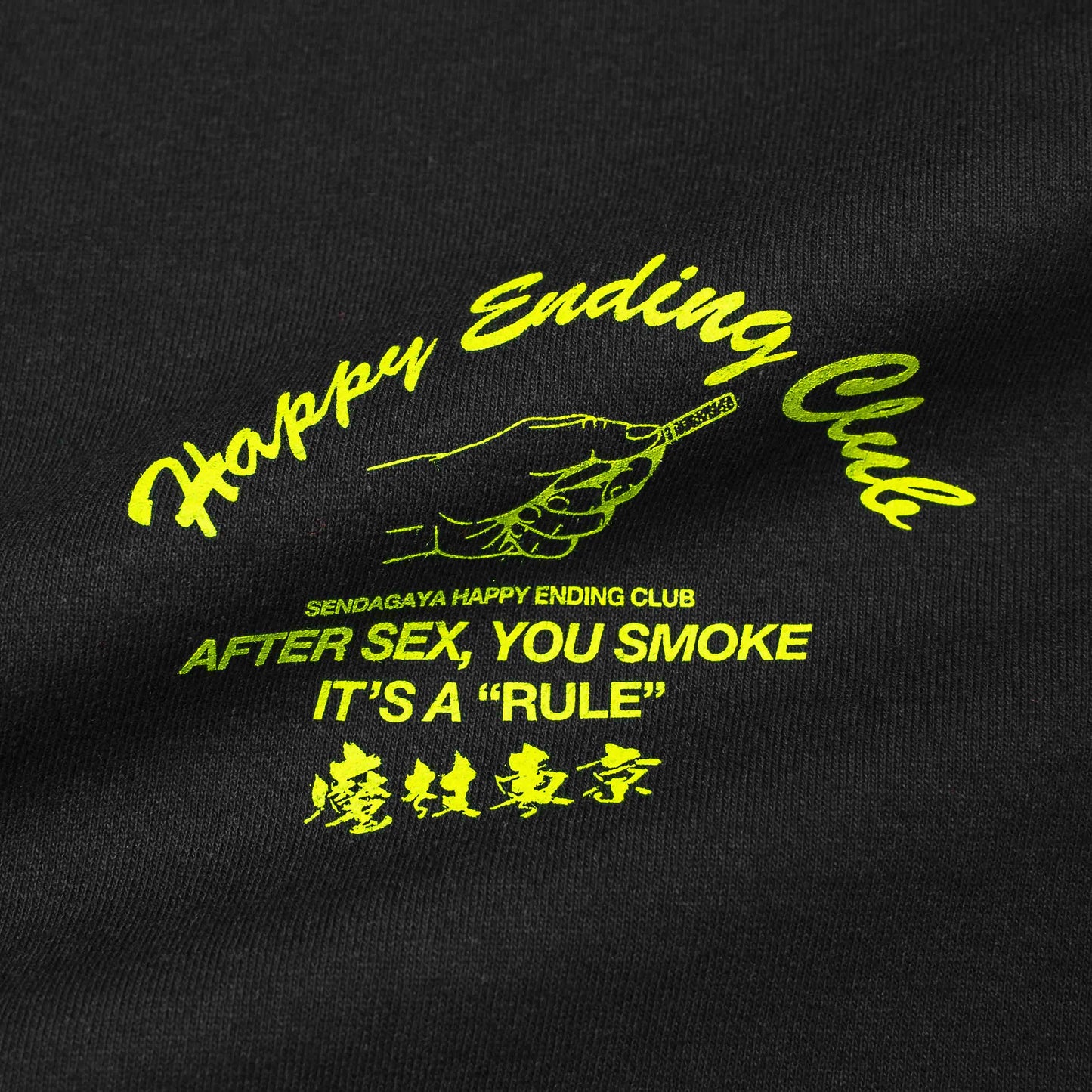 magic stick happy ending club merch ls tee (black) - 19fw-ms8-026 - a.plus - Image - 3