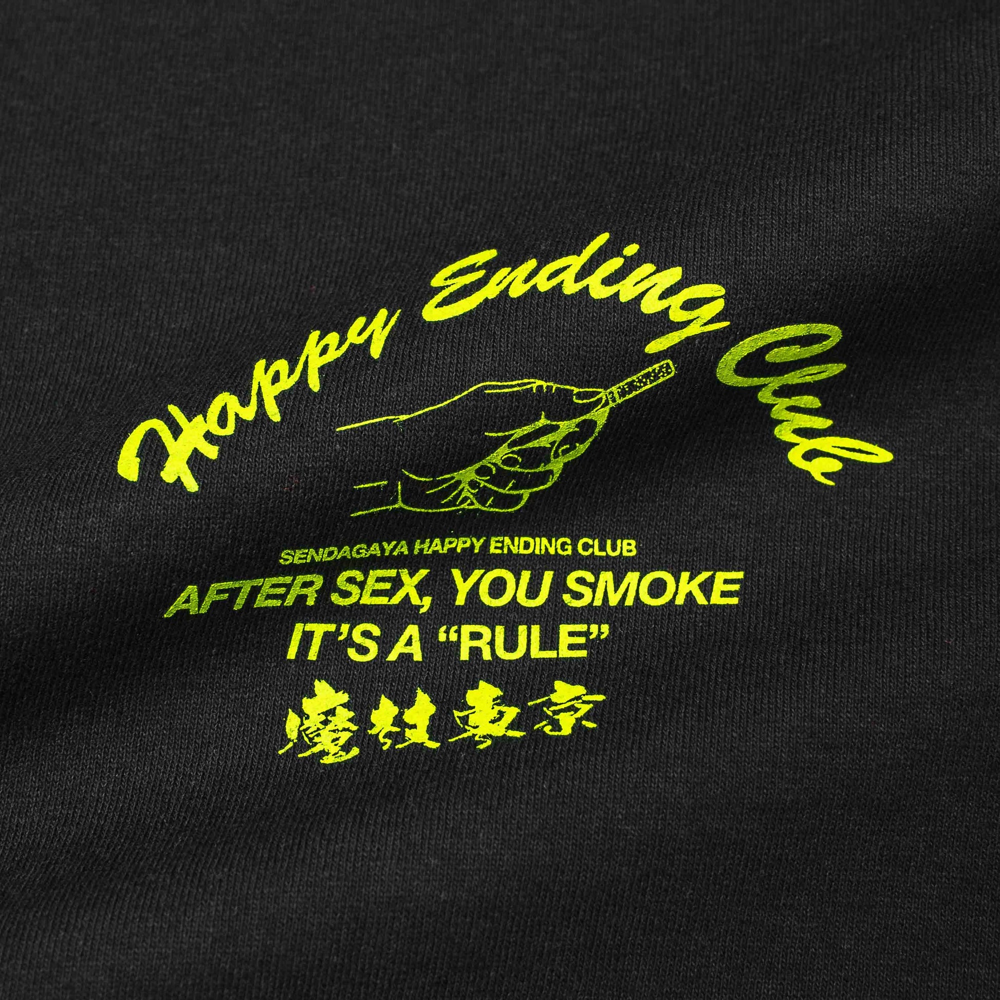magic stick happy ending club merch ls tee (black) - 19fw-ms8-026 - a.plus - Image - 3