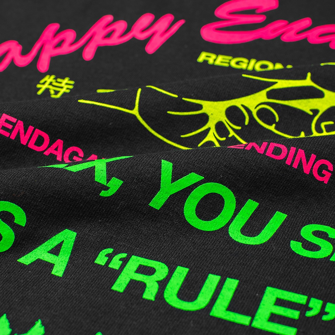 magic stick happy ending club merch ls tee (black) - 19fw-ms8-026 - a.plus - Image - 4