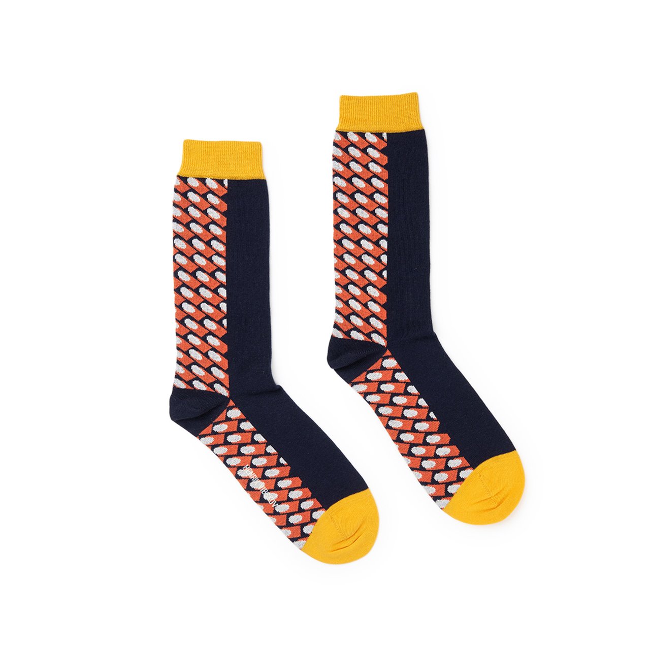 henrik vibskov bounceback socks (black / orange) - ss19-s905 - a.plus - Image - 1