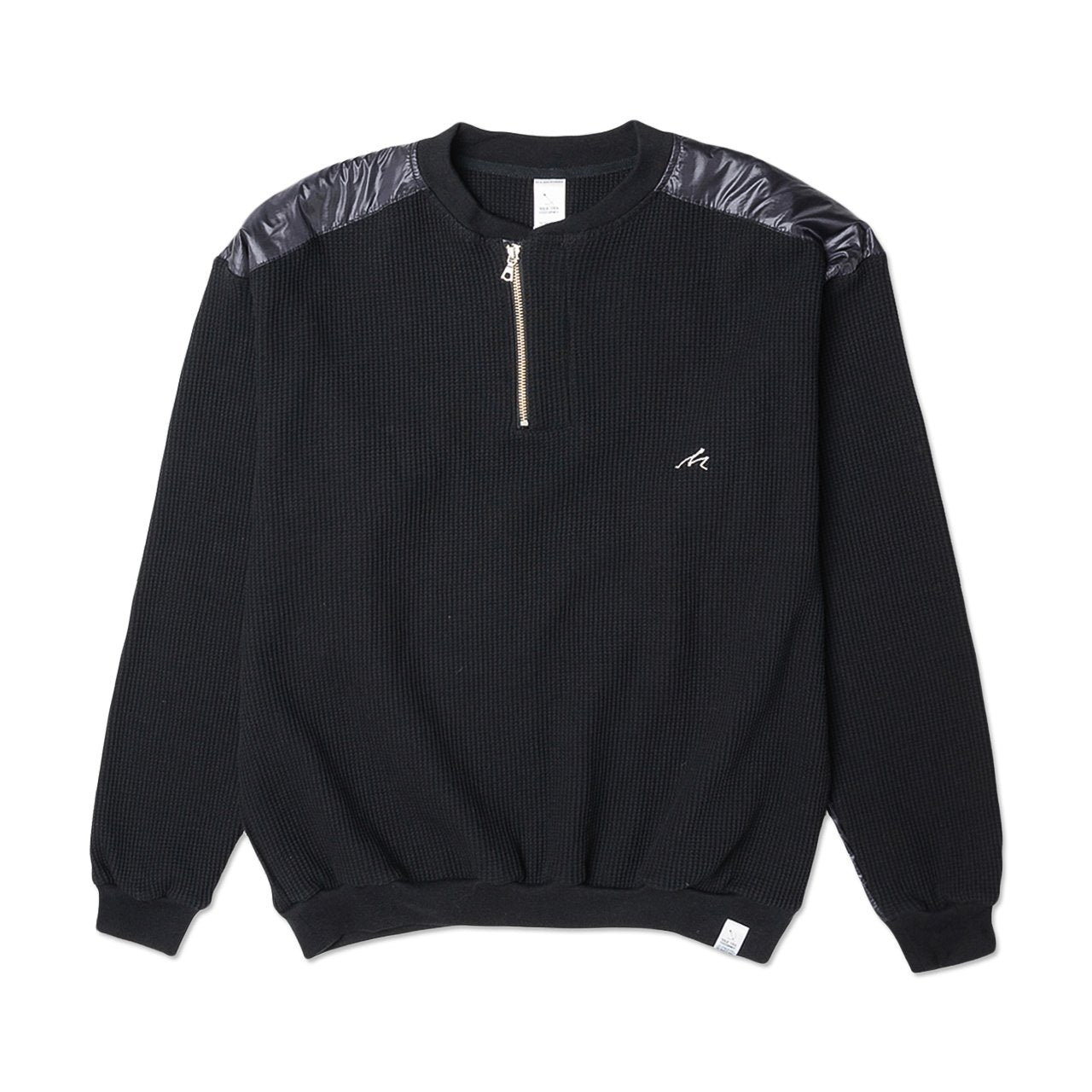 magic stick mil waffle zip crew (black) - 19fw-ms10-049 - a.plus - Image - 1