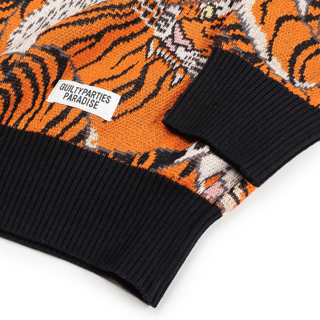 wacko maria tim lehi / jacquard sweater (beige) - timlehi-wm-kn08 - a.plus - Image - 4