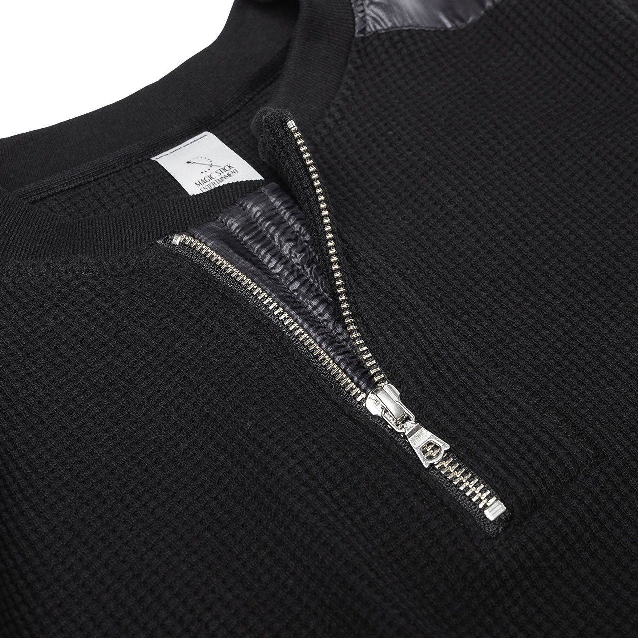 magic stick mil waffle zip crew (black) - 19fw-ms10-049 - a.plus - Image - 3